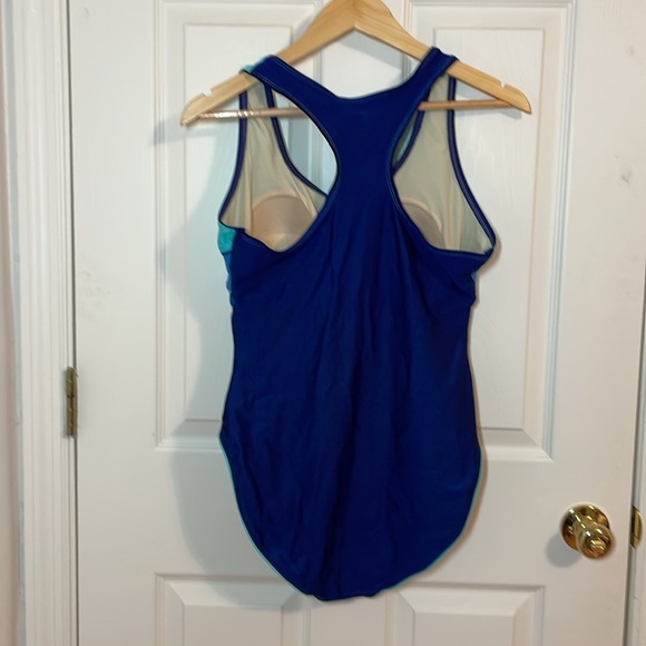 90s Beach Cabana Swimsuit, 1 piece Tank style, Large - Picture 4 of 8